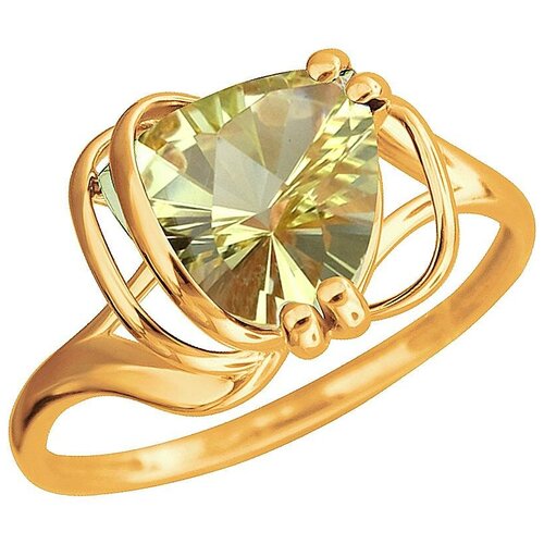 фото Эстет кольцо с 1 кварцем из красного золота 01к3112170-4, размер 19