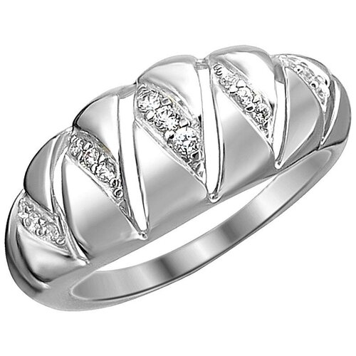 фото Эстет кольцо с 15 фианитами из серебра 01к1513239, размер 17.5