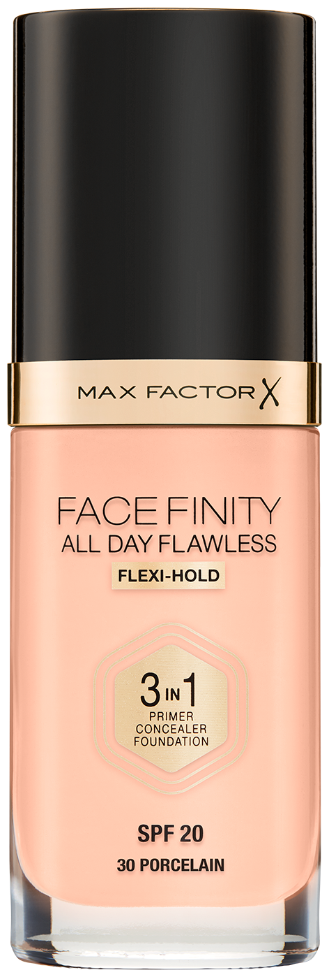 Max Factor Тональная эмульсия Facefinity All Day Flawless 3-in-1, SPF 20, 30 мл/30 г, оттенок: 30 Porcelain