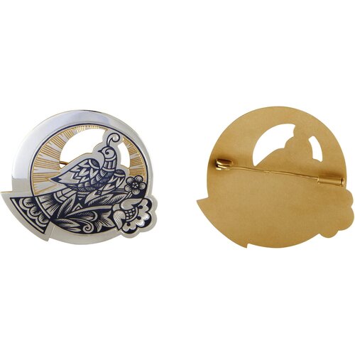 Брошь, серебро, 925 проба