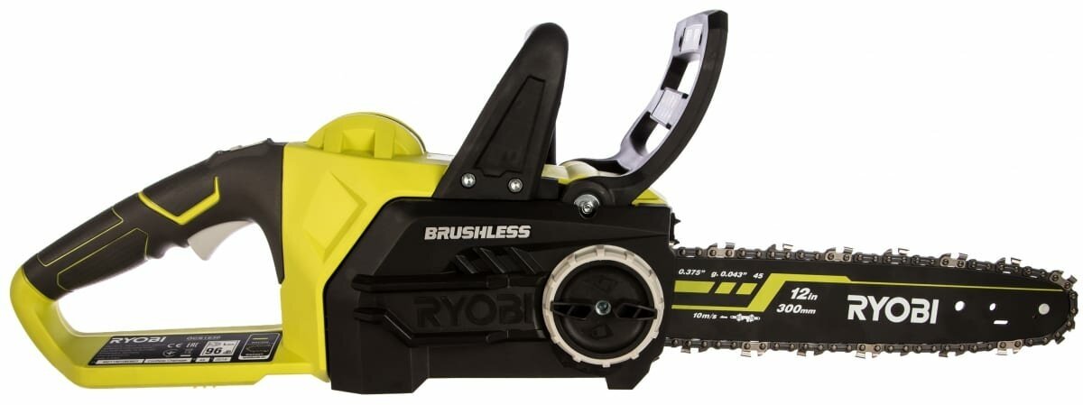 Бесщеточная аккумуляторная цепная пила Ryobi ONE+ OCS1830 5133002829 - фотография № 4