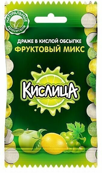 Кислица жевательное драже в кислой обсыпке микс вкусов 50 шт - фотография № 3