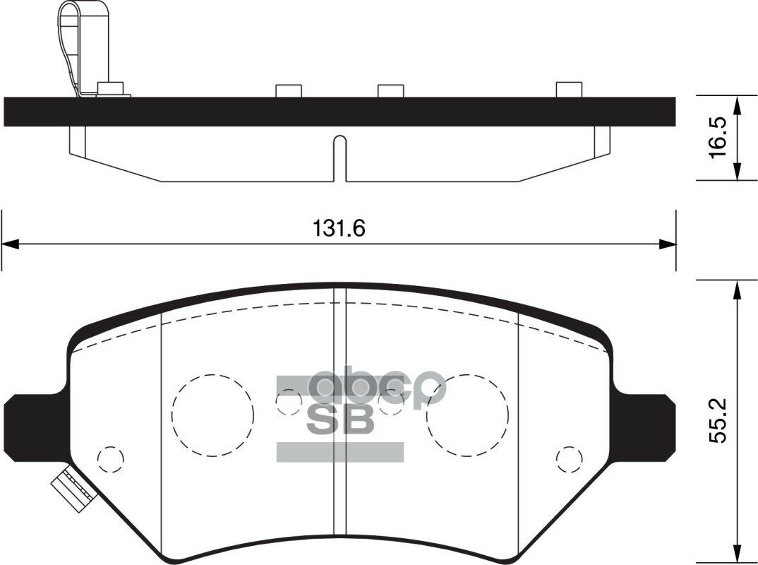 Колодки Торм. Пер. Sangsin brake арт. SP2134