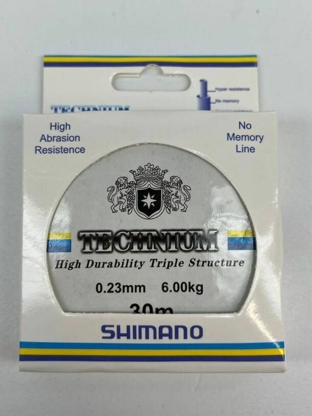 Леска SHIMANO technium 0.23 мм. 6.00 кг. 30 м. зимняя