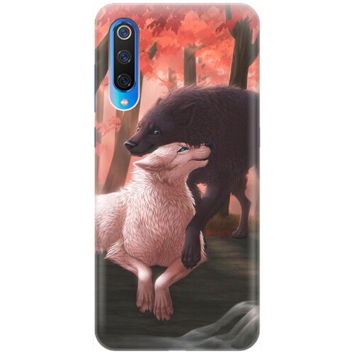 RE: PA Накладка Transparent для Xiaomi Mi 9 с принтом Влюбленные волки