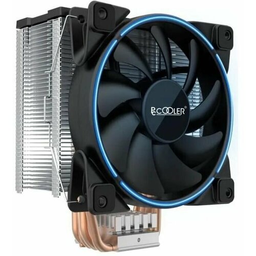 Кулер для процессора (Охладитель) PCCooler GI-X5B (4пин, 1155/AM4, 26.5дБ, 1000-1800 об/мин, Al+тепл. трубки)