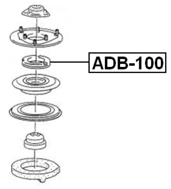 Подшипник опоры переднего амортизатора Febest ADB-100