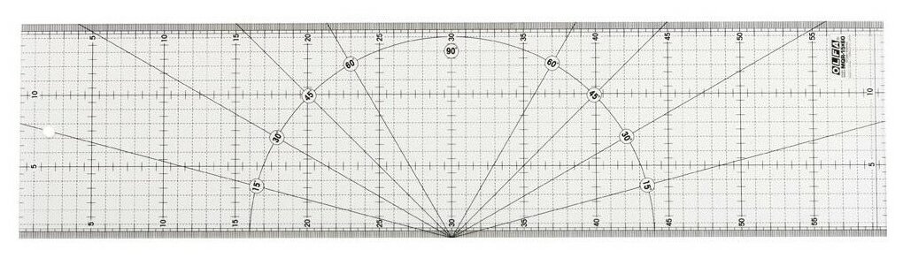 OLFA Линейка метрическая разметочная MQR-15x60 прозрачный/черный 15 см 60 см 0.3 см - фото №1