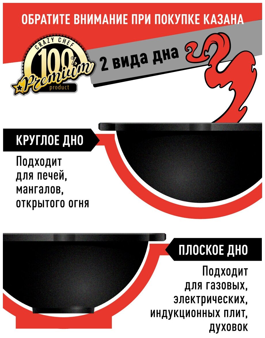Изображение Комплект - казан чугунный 10 литров круглое дно в комплекте с печью с трубой и дверцей