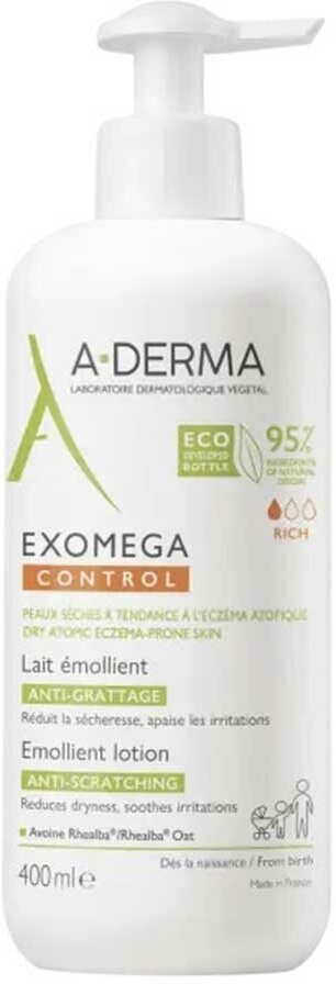 A-Derma EXOMEGA CONTROL Смягчающий лосьон для лица и тела, 400 мл - фотография № 2