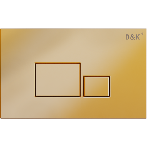 Клавиша смыва D&K Quadro золотой (DB1519003)