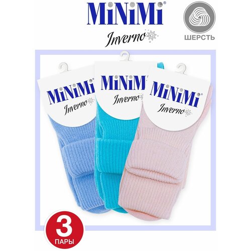 Носки MiNiMi, 3 пары, размер 0 (one size), мультиколор носки женские х б minimi style4604 набор 4 шт размер 35 38 verde foresta темно зеленый