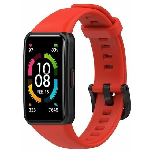 Ремешок для Honor Band 6 (ARG-B39) силиконовый <красный> умный браслет honor band 6 arg b39 black 55026714 001