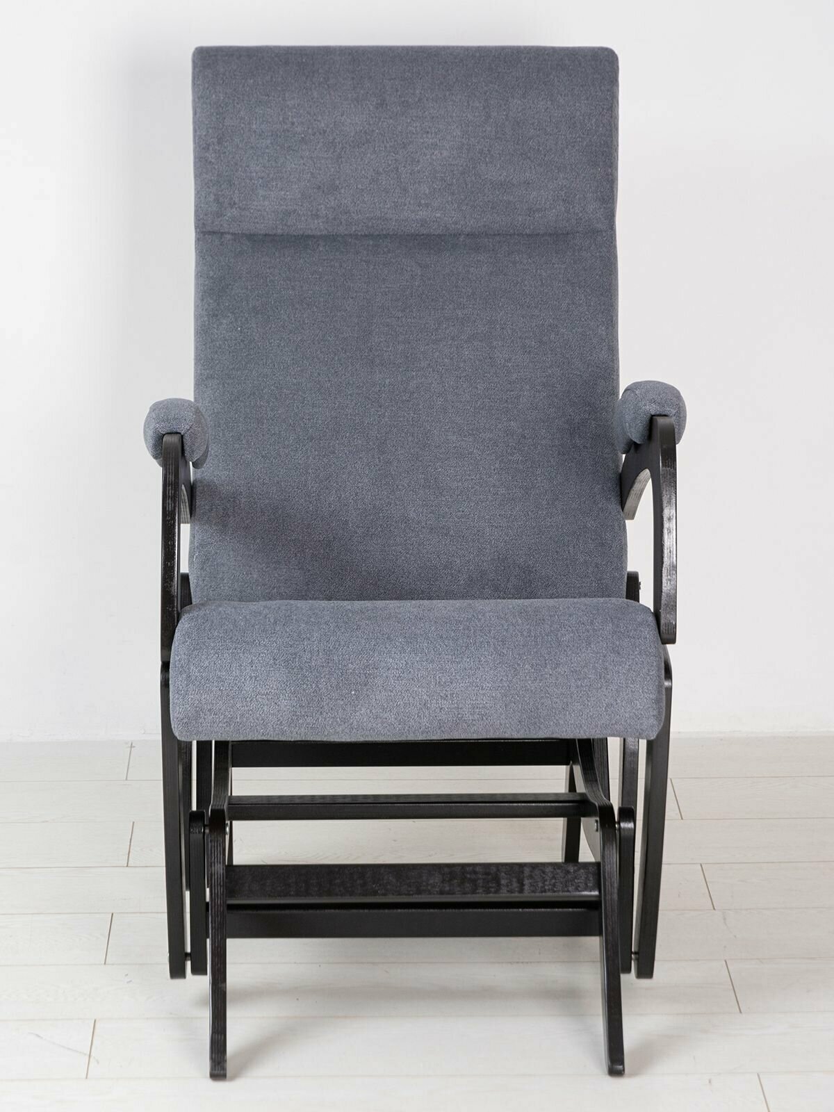 Кресло-качалка Кресло глайдер Вега 2 Велюр Серый графит