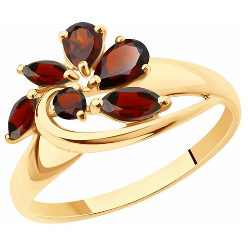 фото Sokolov кольцо из золота с гранатами 37716209, размер 18.5