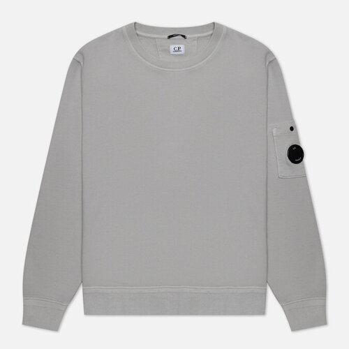 фото Мужская толстовка c.p. company cotton fleece resist dyed серый, размер m