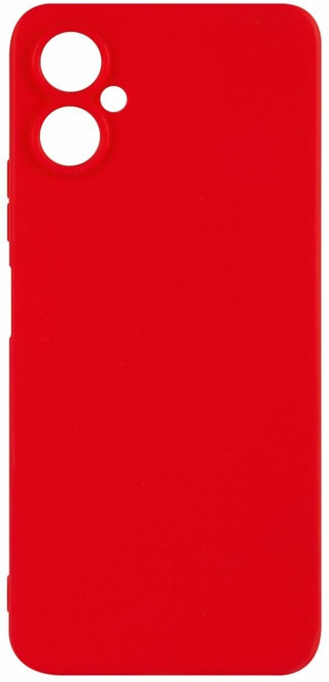 Защитный чехол накладка для смартфона Tecno Camon 19 NEO/Текно Камон 19 нео/Техно силиконовый, красный