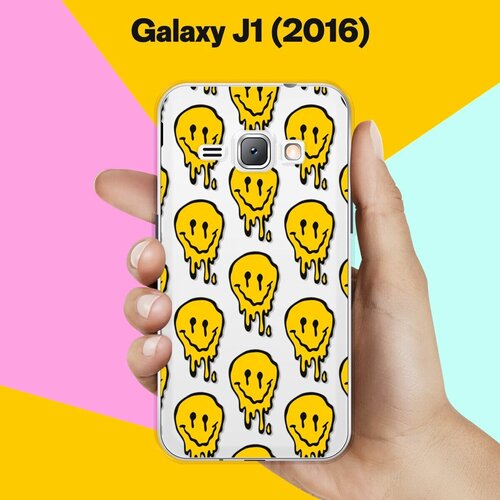 Силиконовый чехол на Samsung Galaxy J1 (2016) Смайлы / для Самсунг Галакси Джей 1 (2016)
