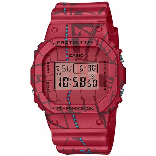 Наручные часы CASIO G-Shock DW-5600SBY-4, серый, красный casio g shock dw 5600sby 4 treasure hunt