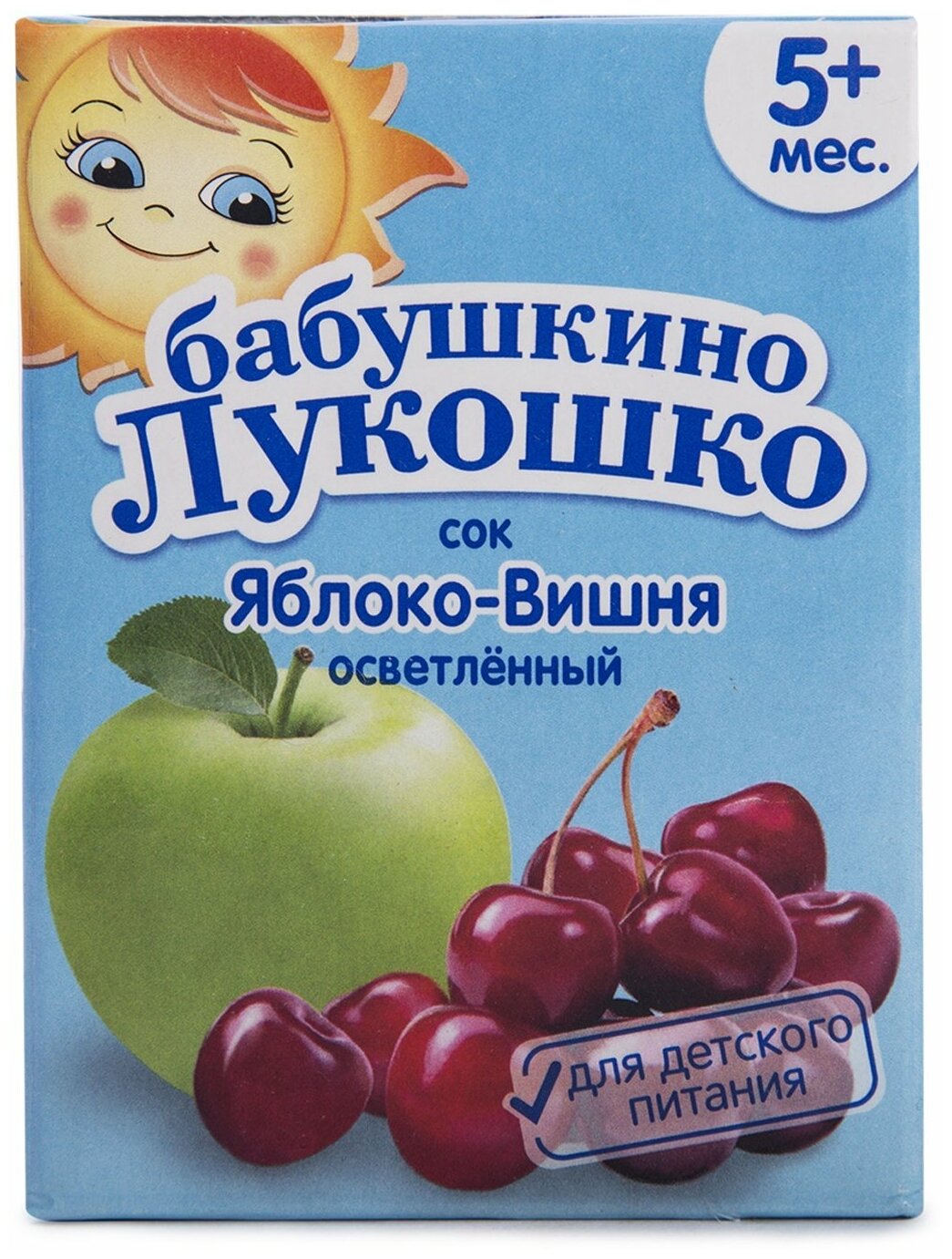 Бабушкино лукошко сок 0,2л яблочно-вишневый с 5мес - фотография № 5
