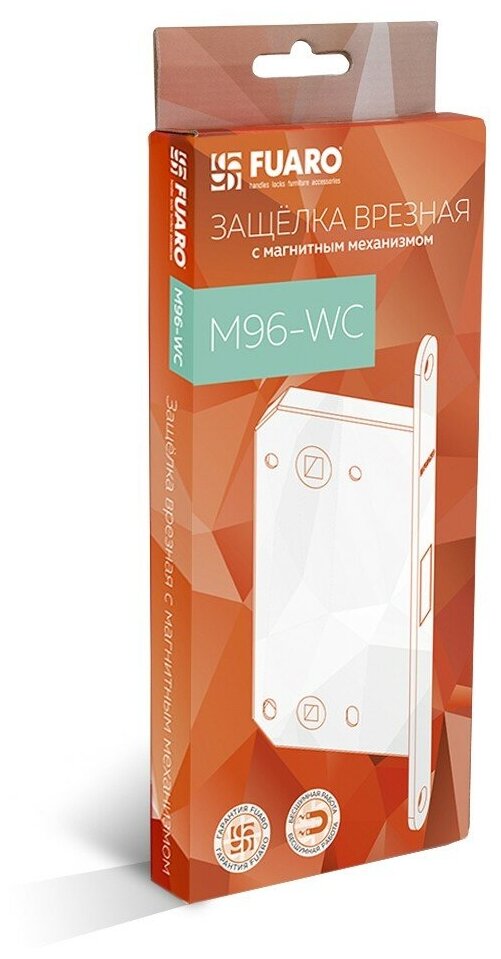 Защелки Защелка врезная Fuaro MAGNM96WC-50 (M96WC-50) SSG сатинированное золото