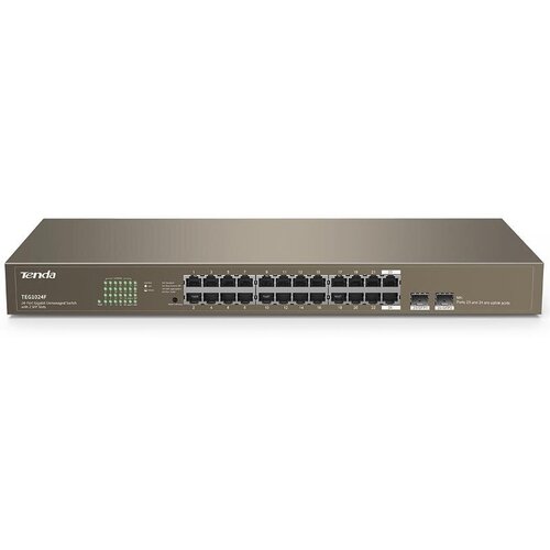 Коммутатор в стойку, 24*1Gbit RJ45, 2 SFP IP-COM G1024F mikrotik crs310 1g 5s 4s out коммутатор уличный оптический 1 1gbit rj45 5 1gbit sfp 4 10gbit sfp