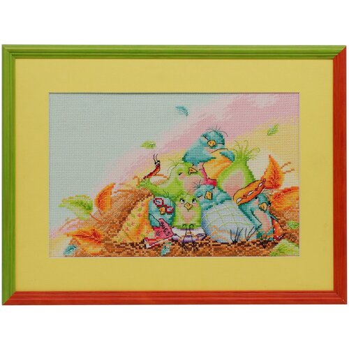 фото Набор для вышивания нитками "спящие птицы" ажур