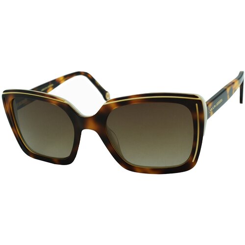 фото Солнцезащитные очки carolina herrera, бабочка, оправа: пластик, для женщин, коричневый