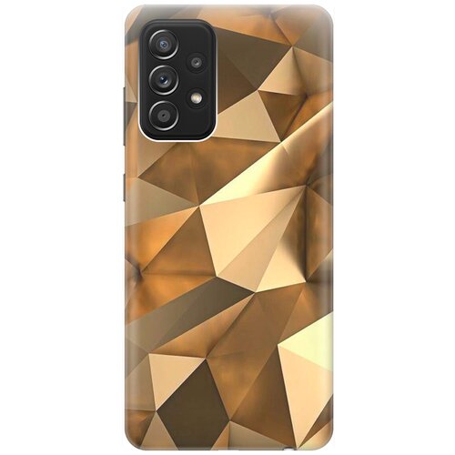 фото Ультратонкий силиконовый чехол-накладка для samsung galaxy a52 с принтом "бронзовые грани" gosso