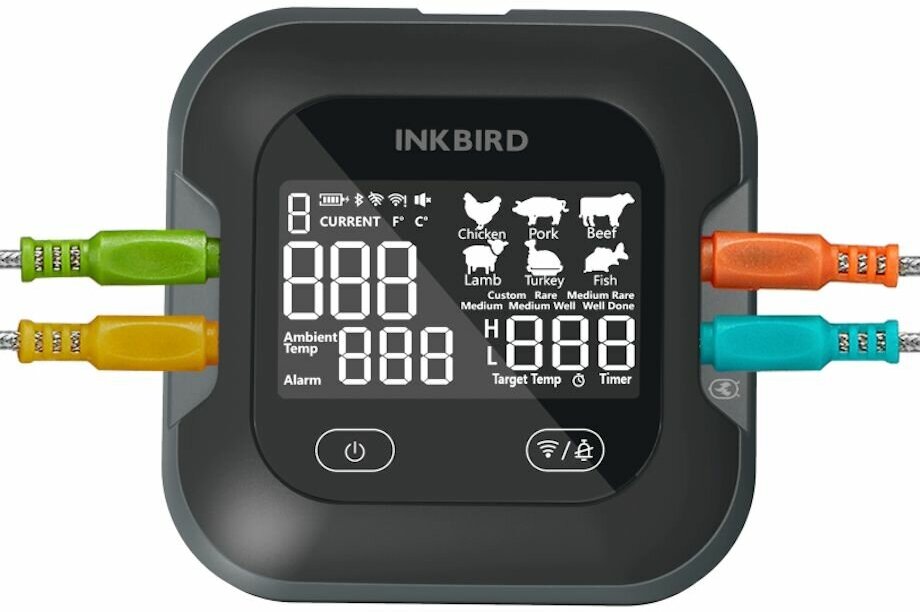 Кулинарный термометр термощуп INKBIRD, 4 щупа, WI-FI, Bluetooth