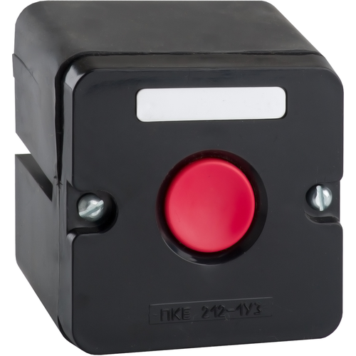 Пост кнопочный ПКЕ 222-1-У2-IP54- (красная кнопка) | код.150752 | КЭАЗ (10шт. в упак.) кнопка красная ксд4 6контактов с крышкой 10шт