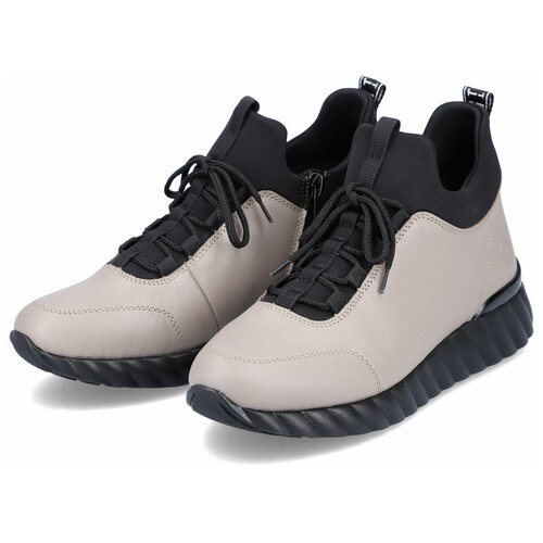 фото Кеды rieker, натуральная кожа, размер 38, бежевый