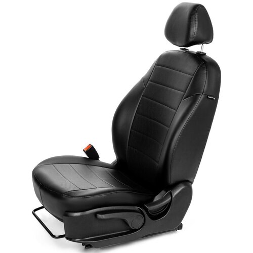 Чехлы из экокожи на сиденья для Фольксваген Поло Седан c раздельной задней спинкой (2009-2020), Volkswagen Polo Sedan