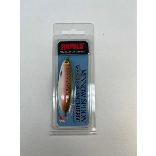 фото Блесна для рыбалки колебалка незацепляйка rapala rattlin' minnow spoon цвет rms-03 коричнево-белый 6.5 см. 10 гр приманка рыболовная