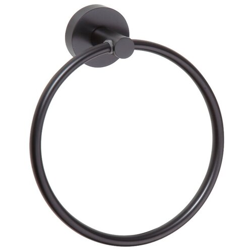 фото Полотенцедержатель x-round black кольцо, черный, sapho