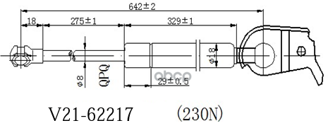 Амортизатор Капота Jett V21-62217 JETT арт. V21-62217