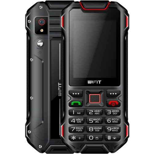 Телефон WIFIT WIRUG F1, 1 SIM, черный/красный