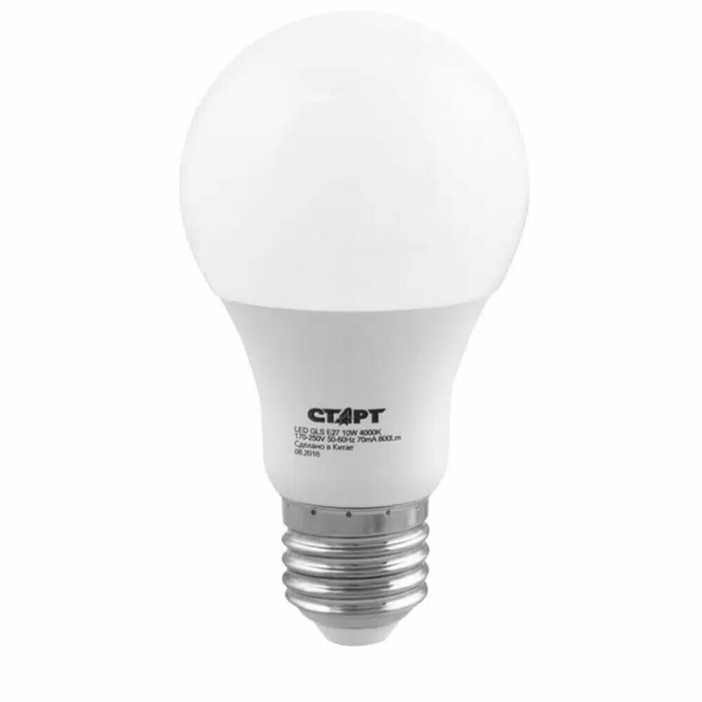 Светодиодная лампа старт LEDGLSE27 10W40 4670012292517