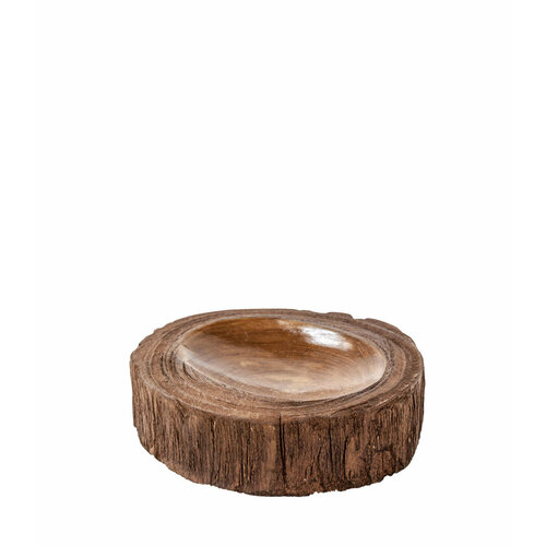 Мыльница Cipi, Dalem, размер ø 13 - h3,5 см, материал тиковое дерево/стекло