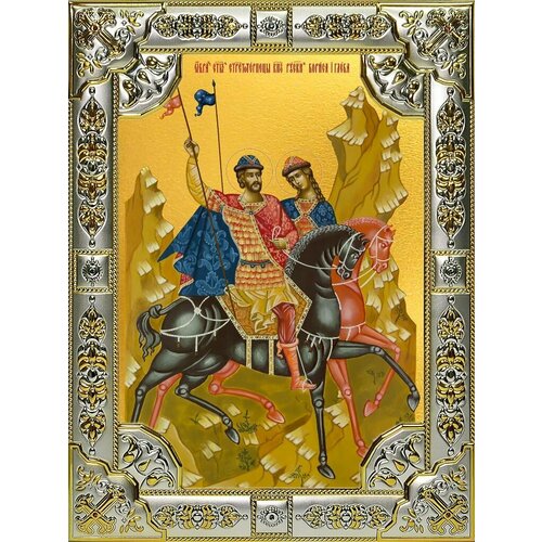 Икона Борис и Глеб благоверные князья борис и глеб благоверные князья икона на холсте
