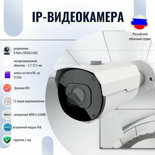 Уличная IP-видеокамера SD SL 8Mpix 27 - 135 mm 2850000₽