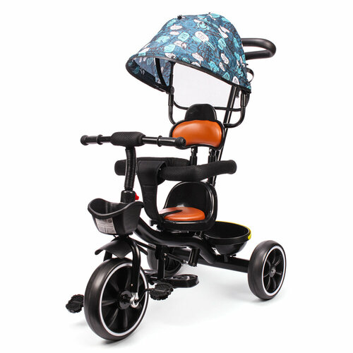 Велосипед 3-х колесный с ручкой и крышей 108 EVA L05 7357₽