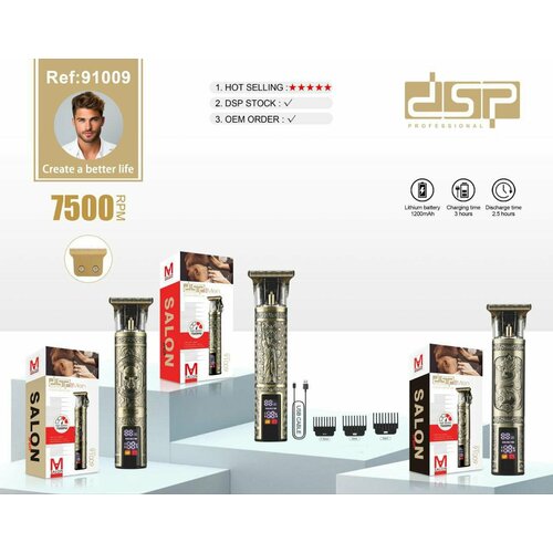 Триммер электрический для бороды и усов машинка для стрижки волос-3 насадки 150000₽