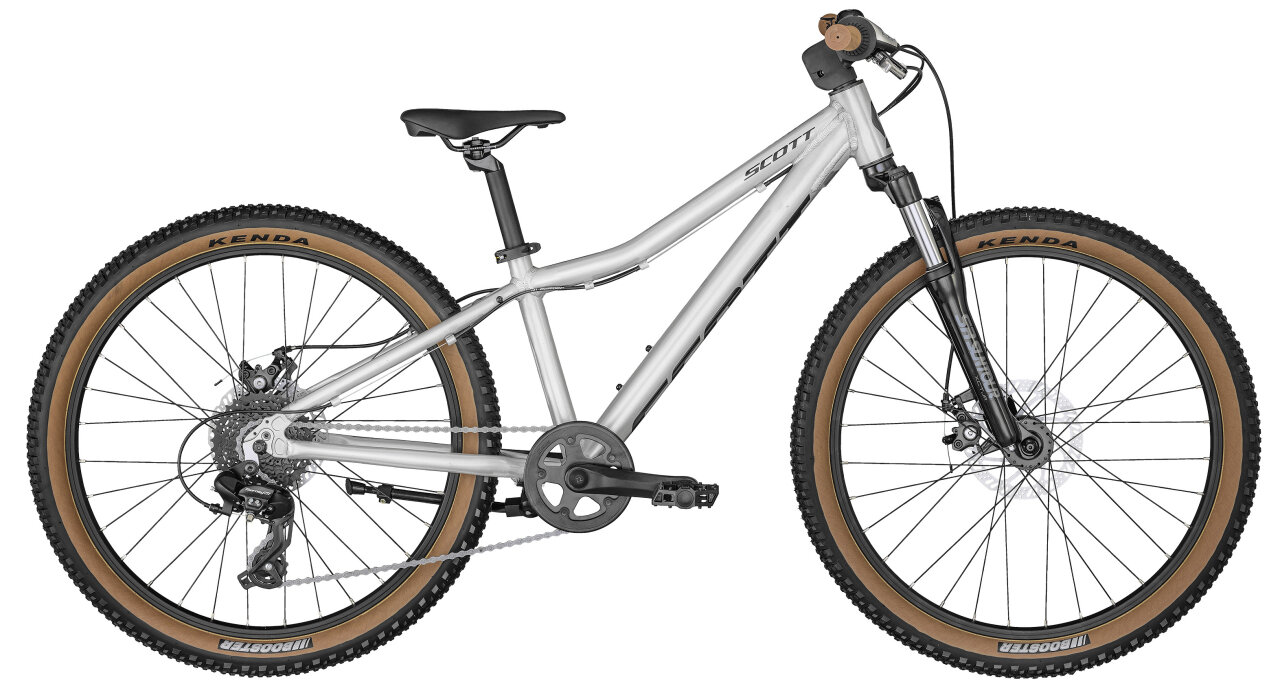Подростковый велосипед Scott Scale 24 Disc (2023) 24 Серебристо-черный (128-152 см)
