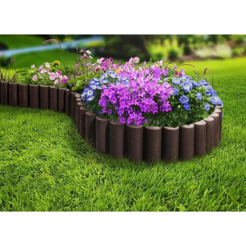 Ограждение 'Садовый конструктор', h210 мм коричневый