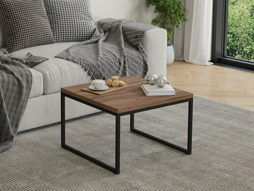 Изображение товара Столик журнальный Айсберг Лофт 01 Черный/дуб крафт табак