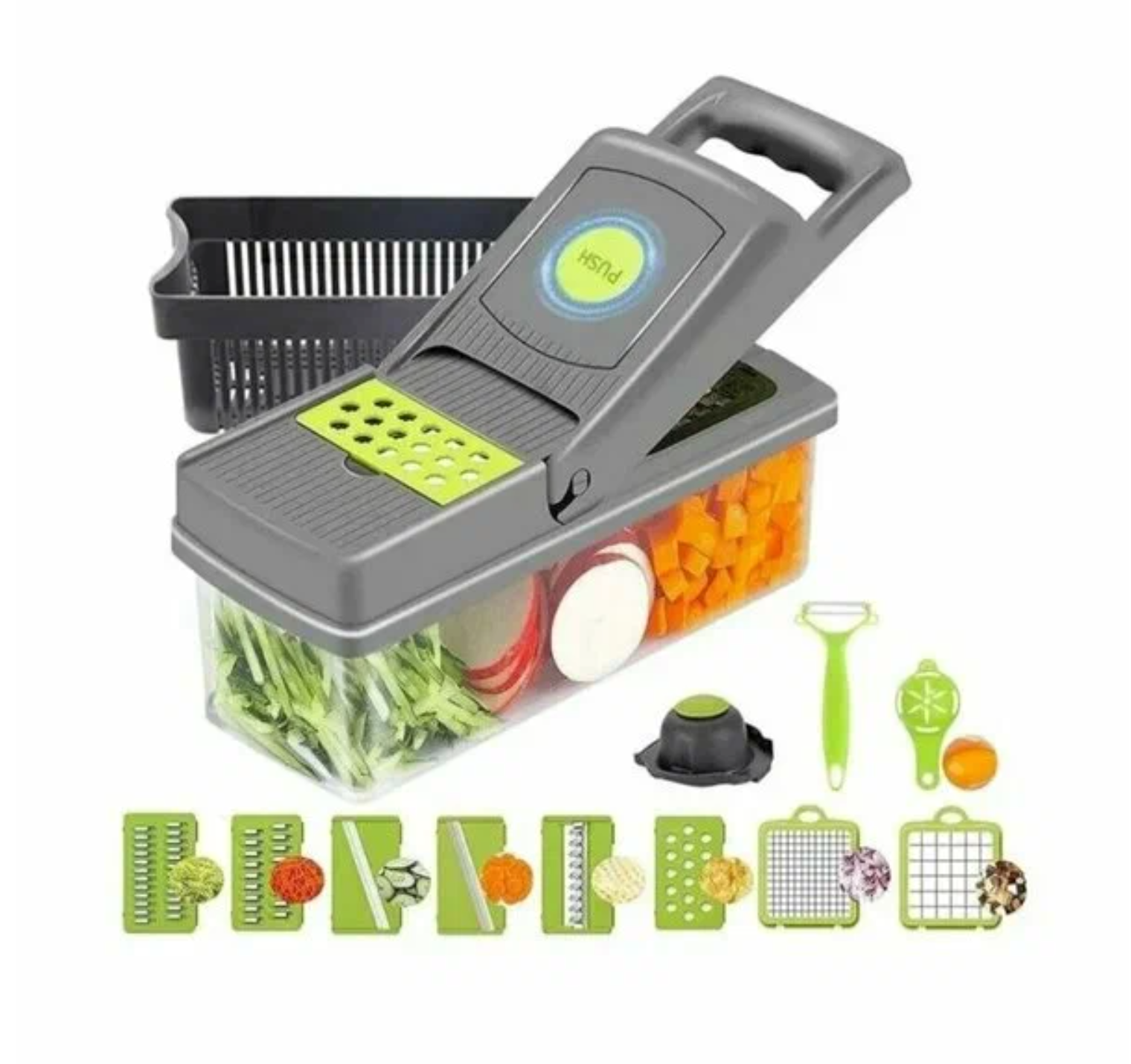 Овощерезка Veggie Slicer слайсер с контейнером 14 в 1