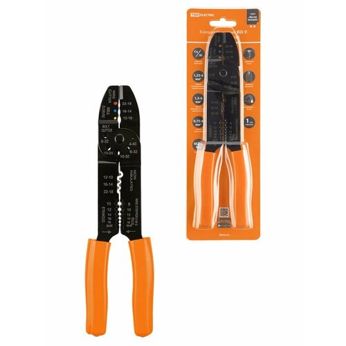 Клещи обжимные КО-У универсальные обжим зачистка винторез МастерЭлектрик TDM SQ1001-0008 796₽