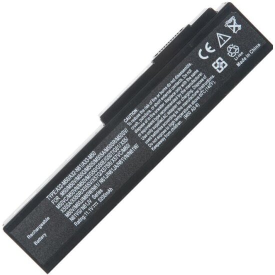 Аккумулятор для ноутбука Rocknparts для Asus M50 M60 M70 G50 G51 G60 VX5 L50 M51 X55 Pro56 Pro72 N61 X64 5200mAh 11.1V