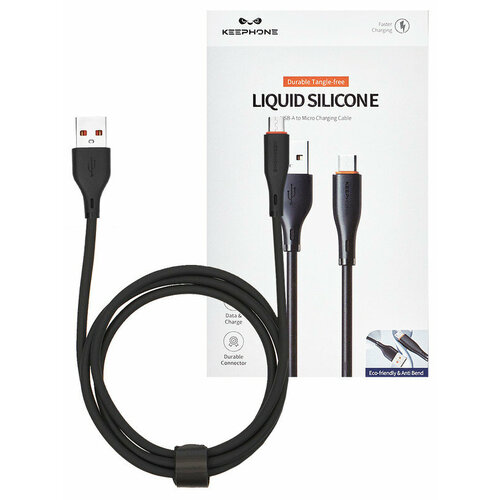 Кабель USB-A to micro-USB на BQ Mobile BQ-6645L Element Силикон 10W 1м.